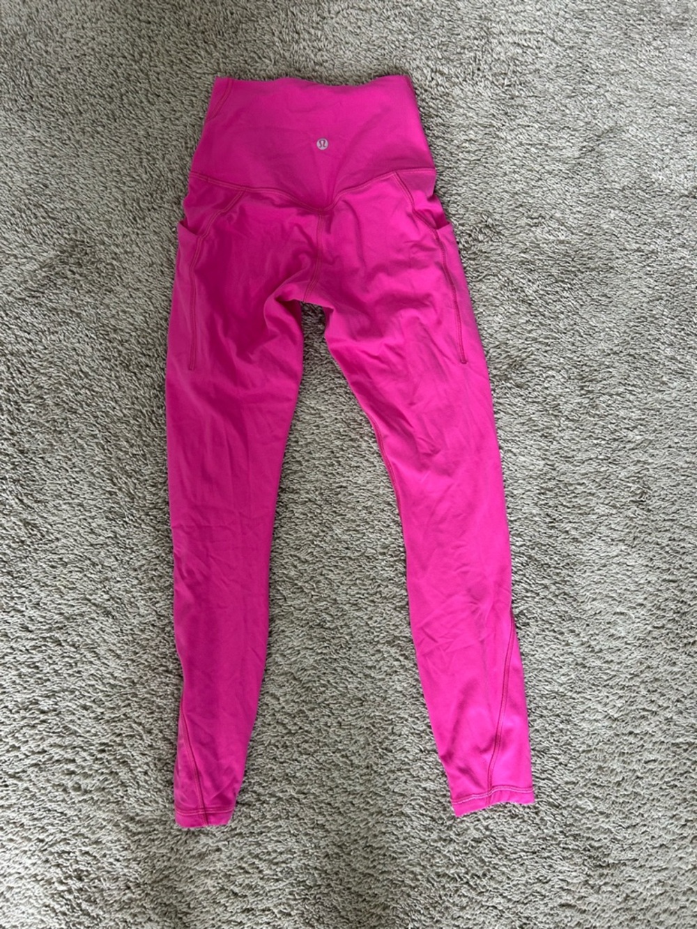 Lululemon High-Waist Athletic Leggings - Bright Pink Size 2. Align.